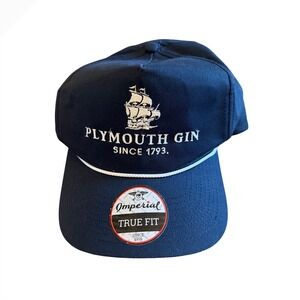 Imperial Plymouth Gin Navy Blue Rope Hat Snapback Cap Cotton